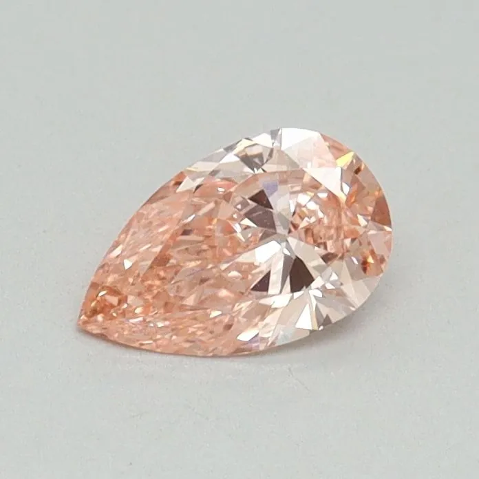 0.37ct PEAR Fancy Vivid Pink VS2 Coloured Lab diamond