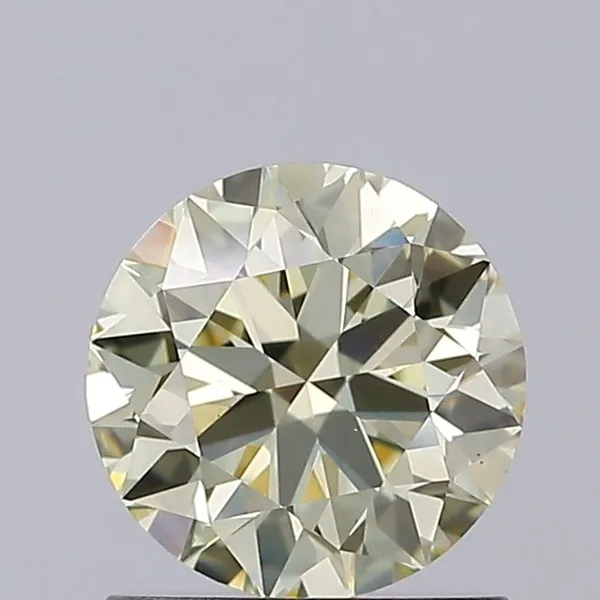1.04ct ROUND Fancy Light Yellow VS1 Coloured Lab diamond