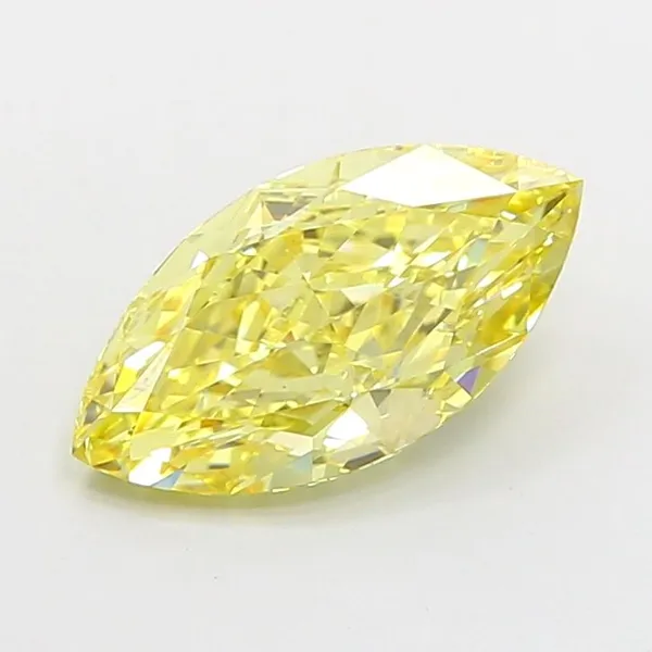 1.8ct MARQUISE Fancy Intense Yellow VS1 Coloured Lab diamond