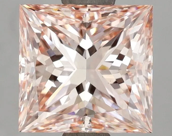 2.49ct PRINCESS Fancy Pink VS1 Coloured Lab diamond