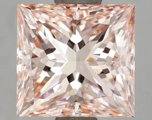 2.49ct PRINCESS Fancy Pink VS1 Coloured Lab diamond