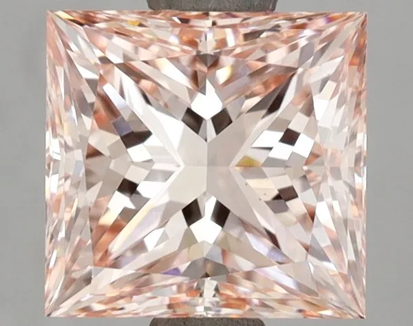 2.49ct PRINCESS Fancy Pink VS1 Coloured Lab diamond