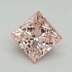 1.55ct PRINCESS Fancy Intense Pink VVS2 Coloured Lab diamond