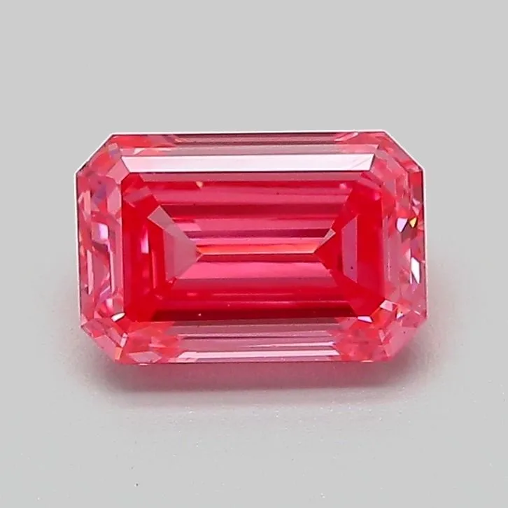 1.05ct EMERALD Fancy Vivid Pink VS2 Coloured Lab diamond