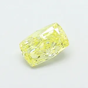 1.02ct CUSHION Fancy Intense Yellow VS2 Coloured Lab diamond