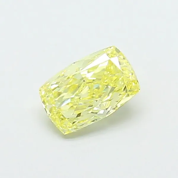 1.02ct CUSHION Fancy Intense Yellow VS2 Coloured Lab diamond