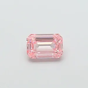 1.04ct EMERALD Fancy Intense Pink VVS2 Coloured Lab diamond