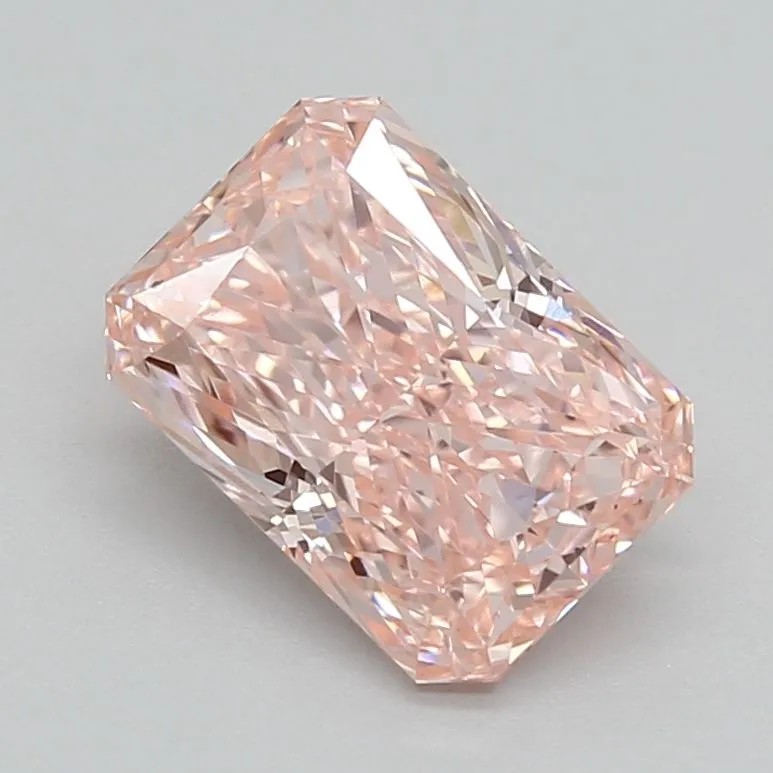 1.25ct RADIANT Fancy Vivid Pink VS1 Coloured Lab diamond