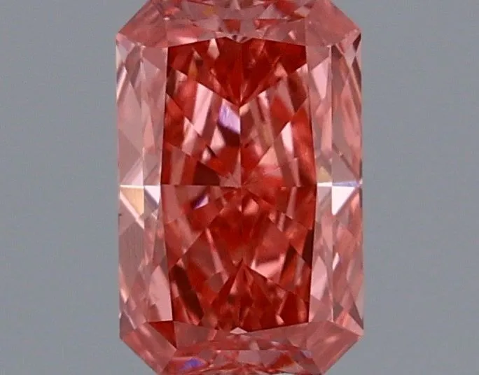 0.35ct RADIANT Fancy Vivid Pink VS1 Coloured Lab diamond