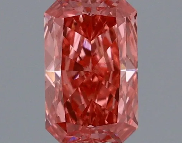 0.35ct RADIANT Fancy Vivid Pink VS1 Coloured Lab diamond