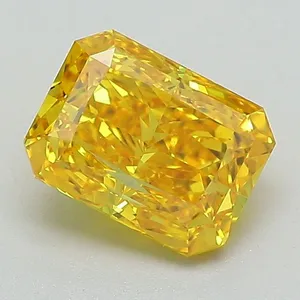 1.43ct RADIANT Fancy Vivid Yellow VVS2 Coloured Lab diamond