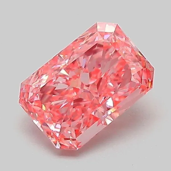 1.06ct RADIANT Fancy Vivid Pink VS1 Coloured Lab diamond