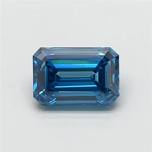 1.02ct EMERALD Fancy Vivid Blue VS1 Coloured Lab diamond