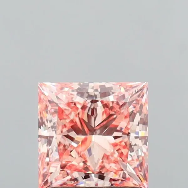 1.52ct PRINCESS Fancy Intense Pink VS1 Coloured Lab diamond