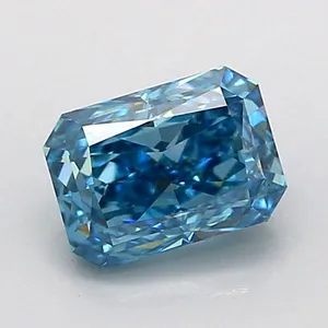 1.04ct RADIANT Fancy Vivid Blue VS1 Coloured Lab diamond