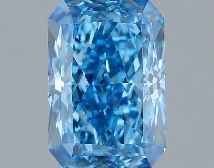 1.39ct RADIANT Fancy Vivid Blue VVS2 Coloured Lab diamond
