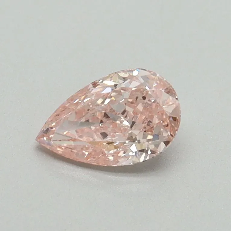 0.50ct PEAR Fancy Intense Pink VVS2 Coloured Lab diamond