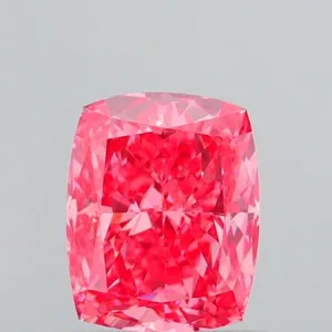 0.96ct CUSHION Fancy Vivid Pink VS2 Coloured Lab diamond