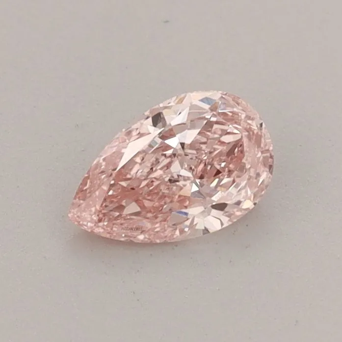 0.36ct PEAR Fancy Vivid Pink VVS2 Coloured Lab diamond