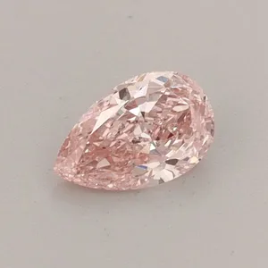 0.36ct PEAR Fancy Vivid Pink VVS2 Coloured Lab diamond