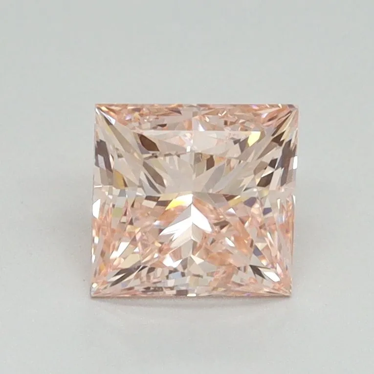 1.14ct PRINCESS Fancy Intense Pink VVS2 Coloured Lab diamond
