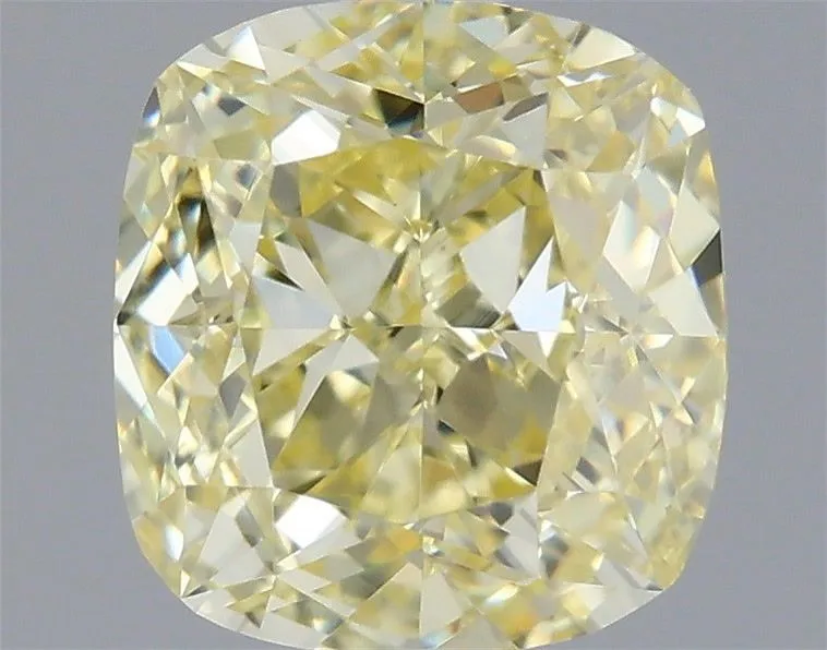 0.93ct CUSHION Fancy Light Yellow VVS2 Coloured Lab diamond