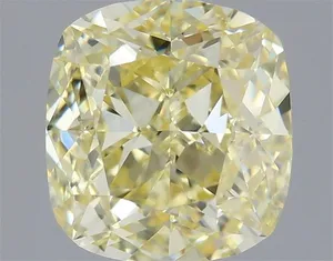 0.93ct CUSHION Fancy Light Yellow VVS2 Coloured Lab diamond