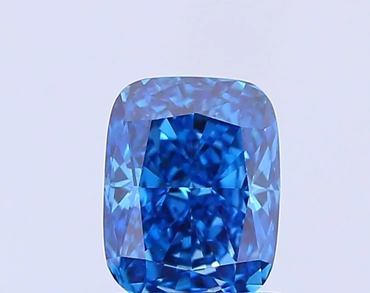 1.01ct CUSHION Fancy Vivid Blue VS2 Coloured Lab diamond