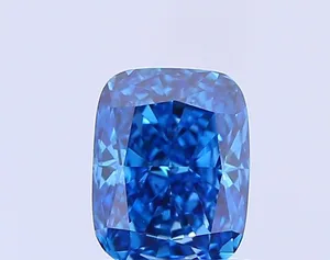 1.01ct CUSHION Fancy Vivid Blue VS2 Coloured Lab diamond