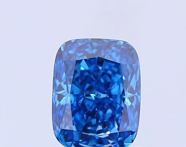 1.01ct CUSHION Fancy Vivid Blue VS2 Coloured Lab diamond