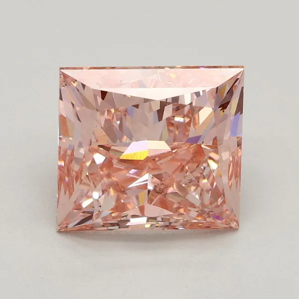 3.01ct PRINCESS Fancy Intense Pink SI1 Coloured Lab diamond