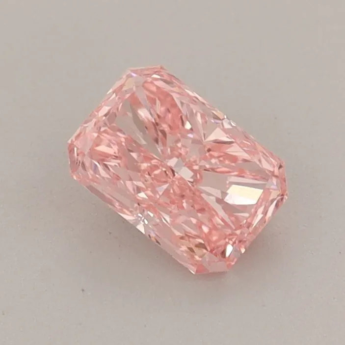 0.53ct RADIANT Fancy Vivid Pink VS1 Coloured Lab diamond