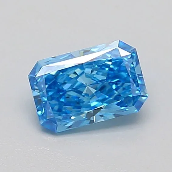 0.58ct RADIANT Fancy Vivid Blue VS1 Coloured Lab diamond