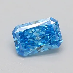 0.58ct RADIANT Fancy Vivid Blue VS1 Coloured Lab diamond