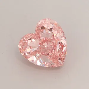1.52ct HEART Fancy Vivid Pink VS2 Coloured Lab diamond