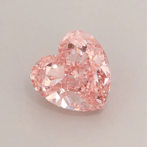 1.52ct HEART Fancy Vivid Pink VS2 Coloured Lab diamond