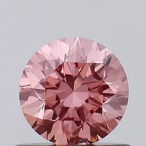 0.7ct ROUND Fancy Intense Brownish Pink SI2 Coloured Lab diamond