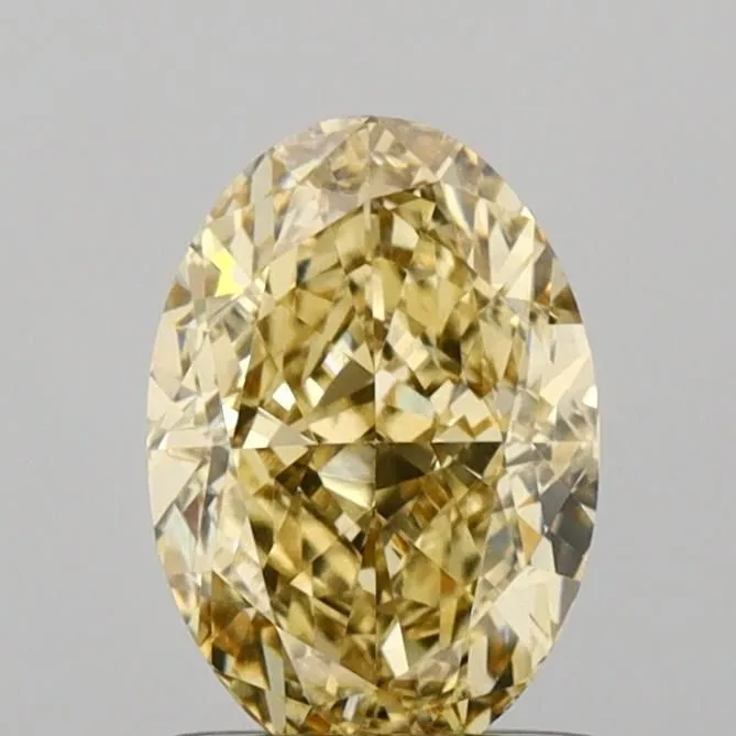 1.07ct OVAL Fancy Light Yellow VS1 Coloured Lab diamond