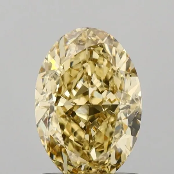 1.07ct OVAL Fancy Light Yellow VS1 Coloured Lab diamond