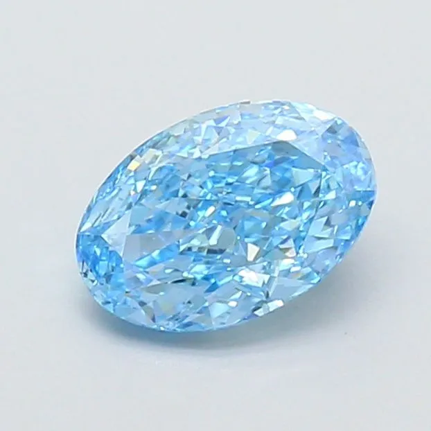 1.05ct OVAL Fancy Vivid Blue VS1 Coloured Lab diamond