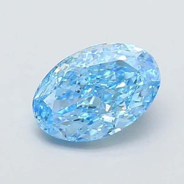 1.05ct OVAL Fancy Vivid Blue VS1 Coloured Lab diamond