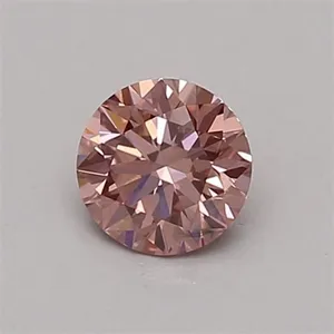 0.4ct ROUND Fancy Intense Pink VVS2 Coloured Lab diamond