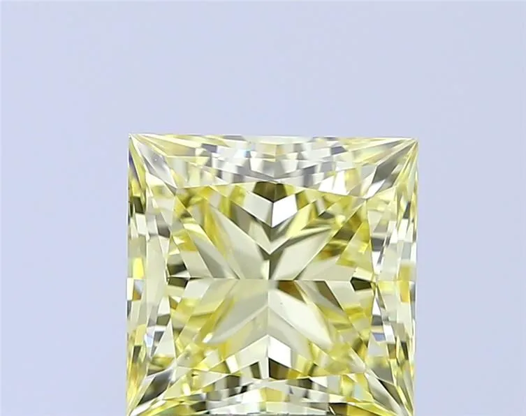 1.50ct PRINCESS Fancy Yellow VS1 Coloured Lab diamond