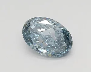 1.1ct OVAL Fancy Vivid Blue VS1 Coloured Lab diamond