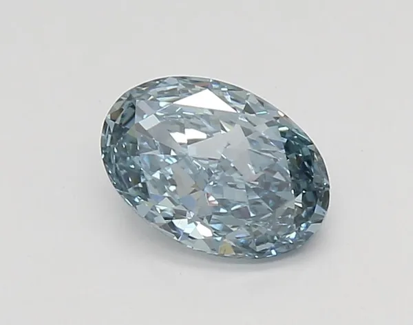1.1ct OVAL Fancy Vivid Blue VS1 Coloured Lab diamond