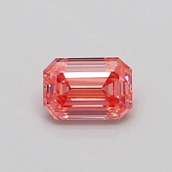 0.35ct EMERALD Fancy Vivid Pink VS1 Coloured Lab diamond