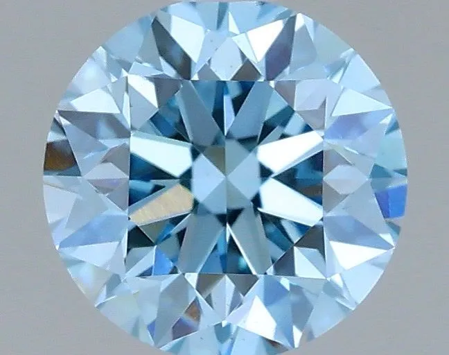 1.01ct ROUND Fancy Vivid Blue VS1 Coloured Lab diamond
