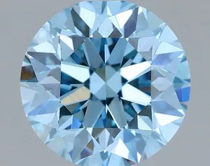 1.01ct ROUND Fancy Vivid Blue VS1 Coloured Lab diamond