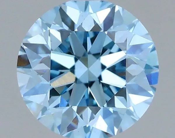 1.01ct ROUND Fancy Vivid Blue VS1 Coloured Lab diamond