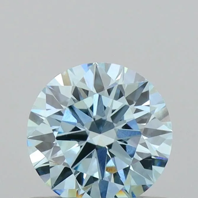 0.55ct ROUND Fancy Vivid Blue VS2 Coloured Lab diamond